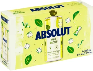 Absolut-Apple-Martini-Spirit-Cooler-Pack-of-4-x-300-ml.