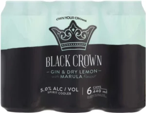 Black-Crown-Gin-Dry-Lemon-with-Marula-Flavour-Spirit-Cooler-Pack-of-6-x-440-ml.