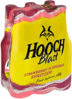 Hooch-Blast-Strawberry-Flavoured-Spritzer-Spirit-Cooler-Pack-of-6-x-275-ml.